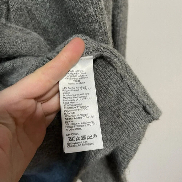 J. Crew Gray Cocoon Merino Wool Alpaca Blend Sweater Blazer Size‎ XS - Picture 6 of 9